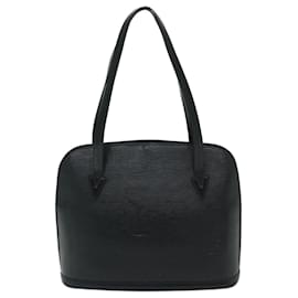 Louis Vuitton-LOUIS VUITTON Epi Lussac Shoulder Bag Black M52282 LV Auth 64247-Black