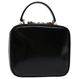 Gucci-GUCCI Hand Bag Patent leather Black 000 270 0323 auth 68516-Black