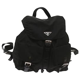 Prada-PRADA Backpack Nylon Black Auth 68176-Black