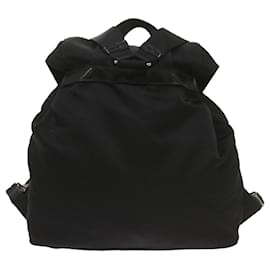 Prada-PRADA Backpack Nylon Black Auth 68176-Black