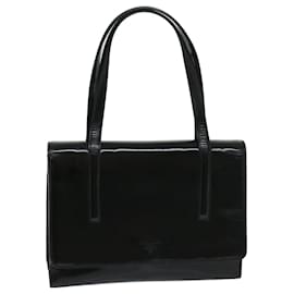 Prada-PRADA Hand Bag Patent leather Black Auth bs12915-Black
