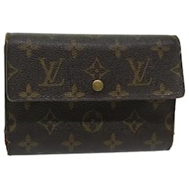 Louis Vuitton-LOUIS VUITTON Monogram Porte Tresor Etui chequier Monedero M61200 LV Auth 68831-Monograma