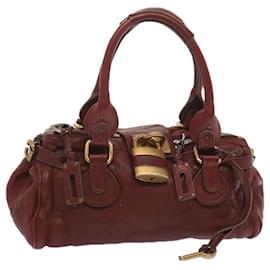 Chloé-Chloe Hand Bag Leather Red 03 05 53 auth 61485-Red