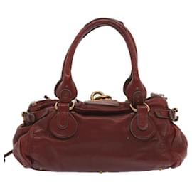 Chloé-Chloe Hand Bag Leather Red 03 05 53 auth 61485-Red
