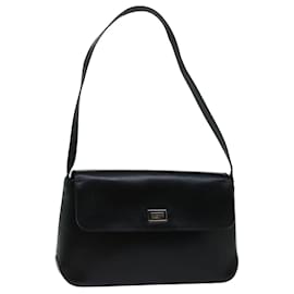 Burberry-BURBERRY Shoulder Bag Leather Black Auth bs12606-Black