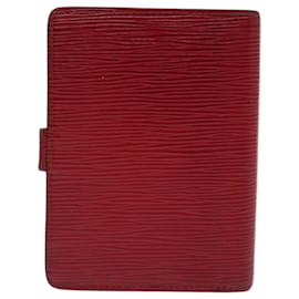 Louis Vuitton-LOUIS VUITTON Epi Agenda PM Day Planner Cover Rojo R20057 LV Auth 69158-Roja