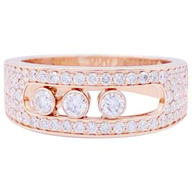 Messika-Bague Messika, "Move Joaillerie Pavée", or rose, diamants.-Autre