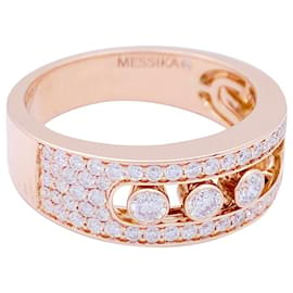 Messika-anillo de mexico, "Mover joyas pavimentadas", Oro rosa, diamantes.-Otro