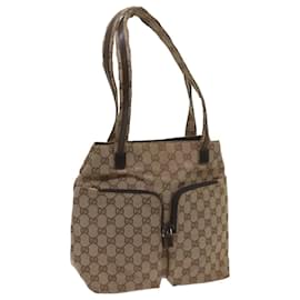 Gucci-GUCCI GG Canvas Handtasche Beige 002 1076 3754 Auth 68592-Beige