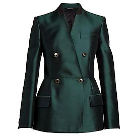 Blazer de lã e seda em verde garrafa Givenchy SS20 Verde escuro