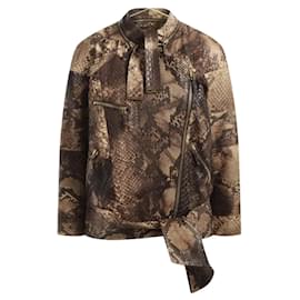 Gucci Spring 2009 python biker jacket Brown Black Beige
