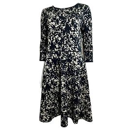 Autre Marque Rene Lezard wool blend dress Black Cream