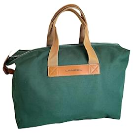 Lancel-Travel bag-Light brown,Dark green