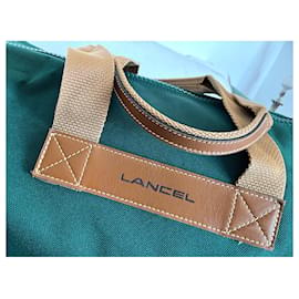 Lancel-Travel bag-Light brown,Dark green