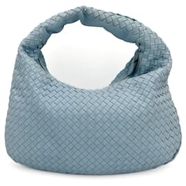 Bottega Veneta-Hobo Shoulder Bag Intrecciato Leather 2-Ways Blue-Blue