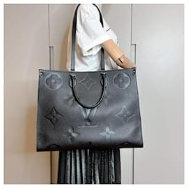 Louis Vuitton-Onthego GM Empreinte Leather Shopper Bag Black-Black