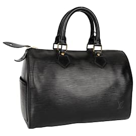 Louis Vuitton-Louis Vuitton Noir Epi Leather Speedy 30 handbag-Black