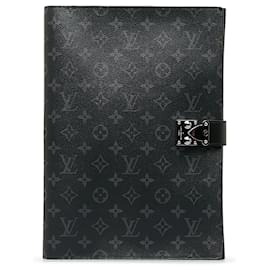 Louis Vuitton-Carpeta Franck Eclipse con monograma negro de Louis Vuitton-Negro