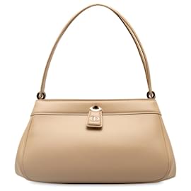 Dior-Dior Brown Medium Key Bag-Brown,Beige