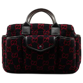 Gucci-Bolso de bolsillo infantil de lana GG negro Gucci-Negro