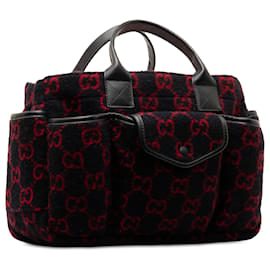 Gucci-Bolso de bolsillo infantil de lana GG negro Gucci-Negro