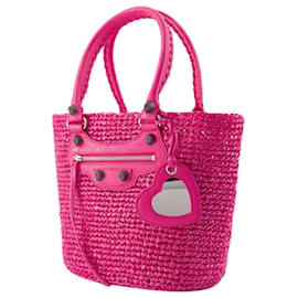 Balenciaga-Le Cagole Panier M Shoulder Bag - Balenciaga - Nylon - Pink-Pink