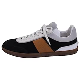 Tod's-Tod's Allacciata Casetta Heritage Sneakers in Black Leather and Suede-Black