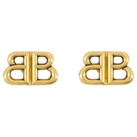 Balenciaga-Monaco Stud Xs Earrings - Balenciaga - Synthetic - Gold-Golden,Metallic