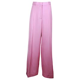 Stella Mc Cartney-Stella McCartney Wide-Leg Trousers in Pink Wool-Pink