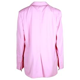 Stella Mc Cartney-Blazer de peito único Stella McCartney em lã rosa-Rosa