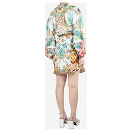 Camilla-Robe ornée ceinturée à imprimé fleuri multicolore - taille M-Multicolore