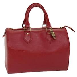 Louis Vuitton-Louis Vuitton Epi Speedy 25 Hand Bag Castilian Red M43017 LV Auth 69191-Other