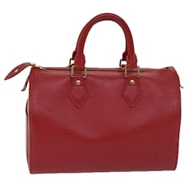 Louis Vuitton-Louis Vuitton Epi Speedy 25 Hand Bag Castilian Red M43017 LV Auth 69191-Other