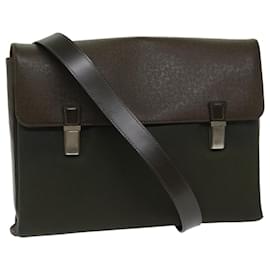 Louis Vuitton-LOUIS VUITTON Taiga Saratov Shoulder Bag Ardoise M30892 LV Auth bs12594-Other