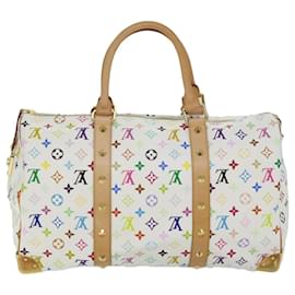 Louis Vuitton-LOUIS VUITTON Monogram Multicolor Keepall 45 Boston Bag White M92641 auth 67370A-White