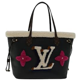 Louis Vuitton-LOUIS VUITTON Bolso tote Teddy Neverfull MM con monograma Negro M56960 LV Auth 68691S-Negro,Monograma