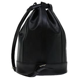 Louis Vuitton-LOUIS VUITTON Epi Randonnee PM Bolso de hombro Negro M52352 LV Auth yk10919-Negro