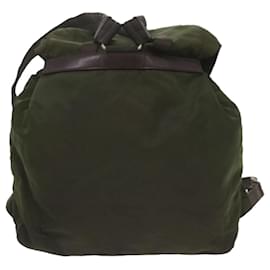 Prada-PRADA Backpack Nylon Khaki Auth 68153-Khaki