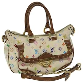 Louis Vuitton-Mehrfarbige Rita-Handtasche mit Monogramm von LOUIS VUITTON 2Weise Weiß M40125 LV Auth 68860-Weiß