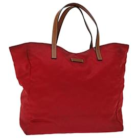 Gucci-GUCCI Sac cabas en toile GG Rouge 282439 Auth yk11310-Rouge