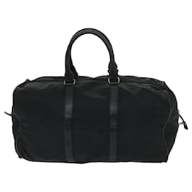 Prada-PRADA Boston Bag Nylon Black Auth 68257-Black