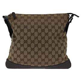 Gucci-GUCCI GG Canvas Shoulder Bag Beige 145857 auth 68587-Beige