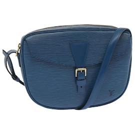 Louis Vuitton-LOUIS VUITTON Epi June Feuille Umhängetasche Blau M52155 LV Auth 68720-Blau