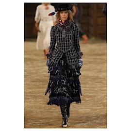 Chanel-Giacca in tweed da passerella Parigi / Dallas da 11.000 dollari-Blu