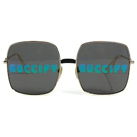 Gucci-Gafas de sol GUCCI T.  metal-Dorado