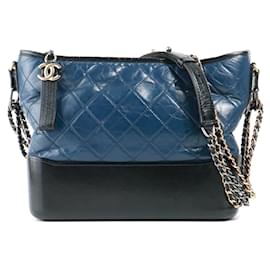 Chanel-Bolsas CHANEL T.  Couro-Azul marinho