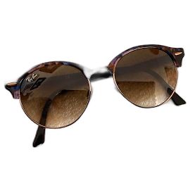 Ray-Ban Clubround Sunglasses Brown Blue Acetate Brown Blue