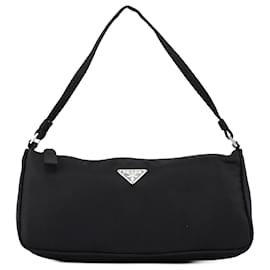Prada-PRADA Handbags Cloth Black Tessuto-Black
