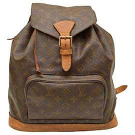 Louis Vuitton-Louis Vuitton Monogram Montsouris Backpack in brown monogram canvas and natural-Brown