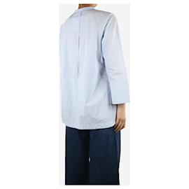 Jil Sander-Blouse chemise rayée bleu clair - taille UK 12-Bleu